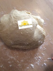 dough on flour