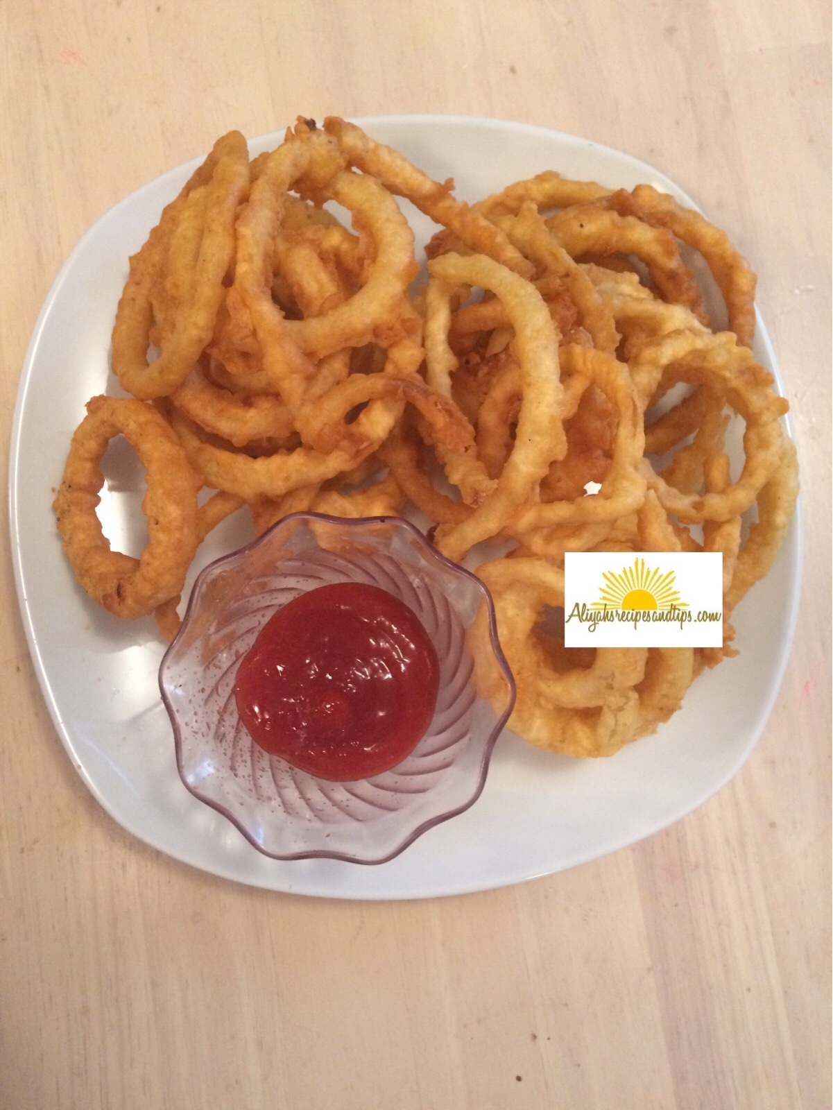 onion rings served
