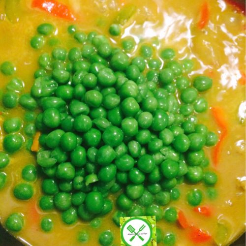 Pineapple Chicken Curry add peas