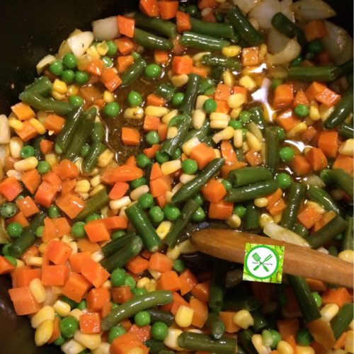 add veggies to the seasoning