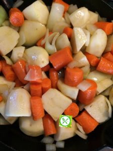 Braised chicken with veggies add veggies