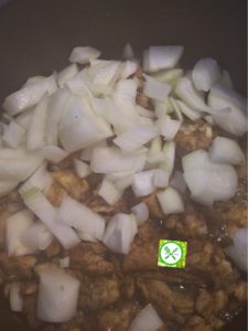 Chicken Vegetable Sauce add onions