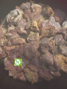 Goat n mushrooms cook meat