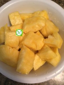 Pineapple syrup pineapple in chunks