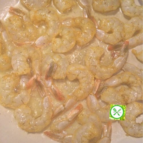 Shrimps scampi cooking shrimps