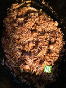 pulled chicken done in a pot