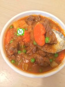 Beef n veggies stew beef scooped