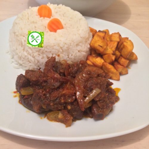 Spicy fried stew served