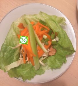 chicken lettuce add veggies