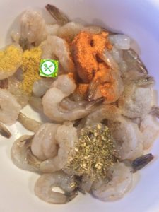 Creamy fettuccine with shrimps