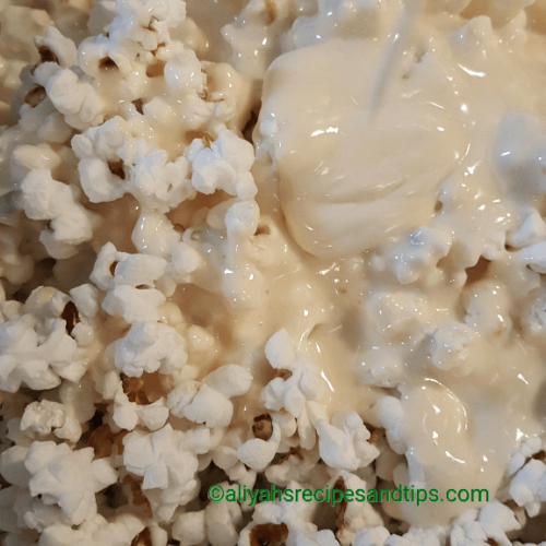 Marshmallow Popcorn with Chocolate Bars
