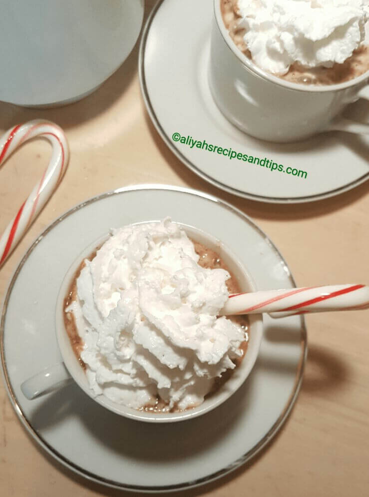 peppermint hot chocolate, hot chocolate, chocolate drink, hot drink, how to make hot chocolate