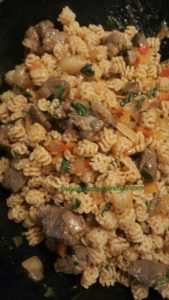 Beef and radiatore pasta, how to make beef and pasta, beef and pasta
