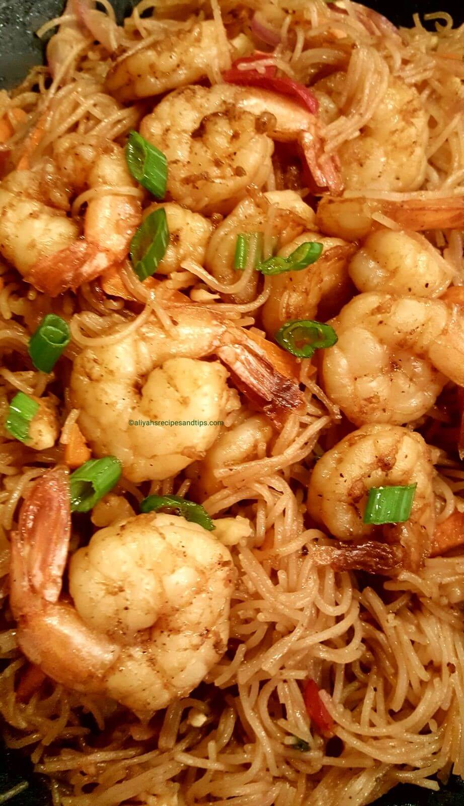Hoisin Shrimp Rice Noodles