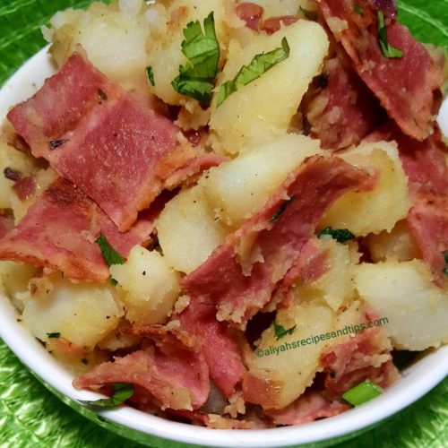 german potato salad, potato, food network, Bratwurst, German style, Bavarian, old fashioned, mayonnaise, easy, recipe, mustard, bacon, authentic, cold, warm, traditional, potato salad, salad,