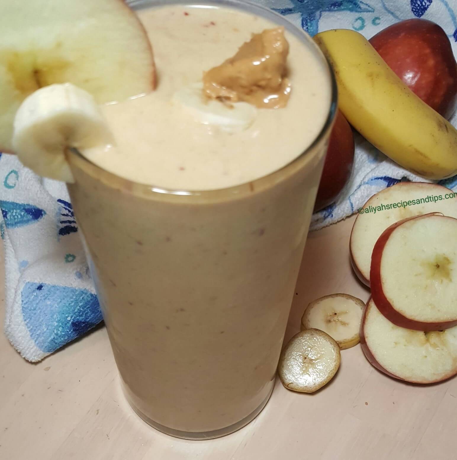 apple peanut butter and banana smoothie, peanut butter smoothie, greek yogurt, juice smoothie, healthy smoothie, banana apple peanut butter smoothie, apple peanut butter smoothie, peanut butter smoothie, apple and banana smoothie, apple banana smoothie, peanut butter smoothie, workout snack, lactation smoothie, smoothie recipe, banana oatmeal smoothie, green smoothie, chocolate peanut butter